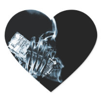 X-RAY SKELETON ON CELL PHONE BLUE