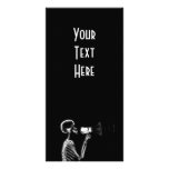 X-RAY SKELETON ON MEGAPHONE - B&W photo cards