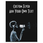 X-RAY SKELETON ON MEGAPHONE - BLUE flyers