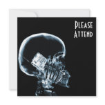 X-RAY SKELETON ON PHONE - BLUE invitations