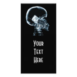 X-RAY SKELETON ON PHONE - BLUE photo cards