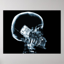 X-RAY SKELETON ON PHONE - BLUE