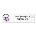 X-RAY SKELETON ON PHONE - PURPLE bumper stickers