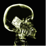 X-RAY SKELETON ON PHONE - YELLOW PHOTO CUTOUT