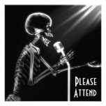 X-RAY SKELETON SINGING ON RETRO MIC - B&W CUSTOM ANNOUNCEMENTS