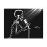 X-RAY SKELETON SINGING ON RETRO MIC - B&W postcards