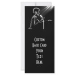 X-RAY SKELETON SINGING ON RETRO MIC - B&W rack cards