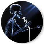 X-RAY SKELETON SINGING ON RETRO MIC - BLUE buttons