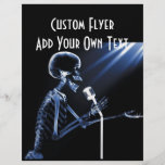 X-RAY SKELETON SINGING ON RETRO MIC - BLUE FULL COLOR FLYER