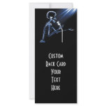 X-RAY SKELETON SINGING ON RETRO MIC - BLUE rack cards