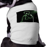 X-RAY SKELETON SINGING ON RETRO MIC - GREEN pet clothing