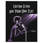 X-RAY SKELETON SINGING ON RETRO MIC - PURPLE flyers