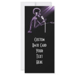 X-RAY SKELETON SINGING ON RETRO MIC - PURPLE rack cards