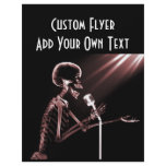 X-RAY SKELETON SINGING ON RETRO MIC - RED flyers