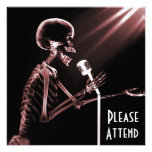 X-RAY SKELETON SINGING ON RETRO MIC - RED ANNOUNCEMENTS