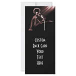 X-RAY SKELETON SINGING ON RETRO MIC - RED rack cards