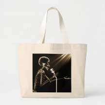X-RAY SKELETON SINGING ON RETRO MIC - SEPIA BAG
