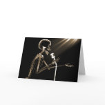 X-RAY SKELETON SINGING ON RETRO MIC - SEPIA cards