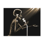 X-RAY SKELETON SINGING ON RETRO MIC - SEPIA postcards