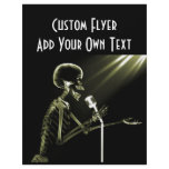 X-RAY SKELETON SINGING ON RETRO MIC - YELLOW flyers