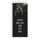 X-RAY SKELETON SINGING ON RETRO MIC - YELLOW rack cards