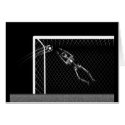 X-RAY SKELETON SOCCER GOALIE B&W cards