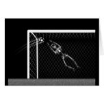 X-RAY SKELETON SOCCER GOALIE B&W CARDS