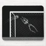 X-RAY SKELETON SOCCER GOALIE B&W mousepads