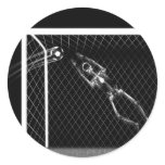 X-RAY SKELETON SOCCER GOALIE B&W stickers