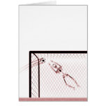 X-RAY SKELETON SOCCER GOALIE - RED cards