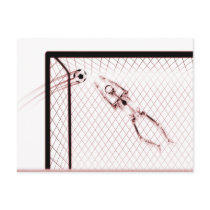 X-RAY SKELETON SOCCER GOALIE - RED
