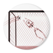 X-RAY SKELETON SOCCER GOALIE WHT RED