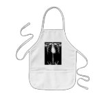 X-RAY SKELETON TORSO RIBS B&W aprons