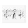 X-Ray Skeletons Afternoon Stroll Neg BW Postcard