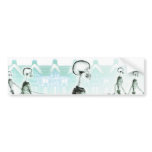 X-Ray Skeletons Afternoon Stroll Negative White bumper stickers
