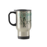 X-Ray Skeletons Afternoon Stroll Negative White mugs