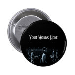 X-Ray Skeletons Midnight Stroll Black Blue Pin