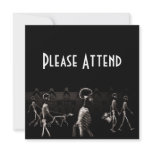 X-Ray Skeletons Midnight Stroll Black Sepia invitations