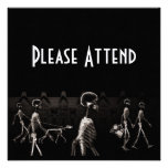 X-Ray Skeletons Midnight Stroll Black Sepia Personalised Announcement