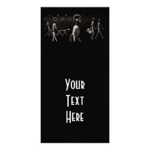 X-Ray Skeletons Midnight Stroll Black Sepia Photo Cards