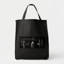 X-Ray Skeletons Midnight Stroll Black White Tote Bag