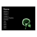 X-RAY SKULL BRAIN - BLACK & GREEN BUSINESS CARD TEMPLATES