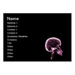 X-RAY SKULL BRAIN - BLACK & PINK BUSINESS CARD TEMPLATE