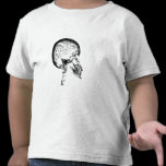 X-RAY SKULL BRAIN - BLACK & WHITE t-shirts