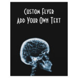 X-RAY SKULL BRAIN - BLUE flyers