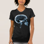 X-RAY SKULL BRAIN - BLUE t-shirts