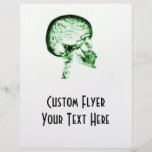 X-RAY SKULL BRAIN - GREEN PERSONALIZED FLYER