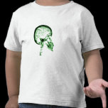X-RAY SKULL BRAIN - GREEN t-shirts