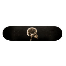 X-RAY SKULL BRAIN - ORANGE CUSTOM SKATE BOARD