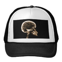 X-RAY SKULL BRAIN - ORANGE HATS